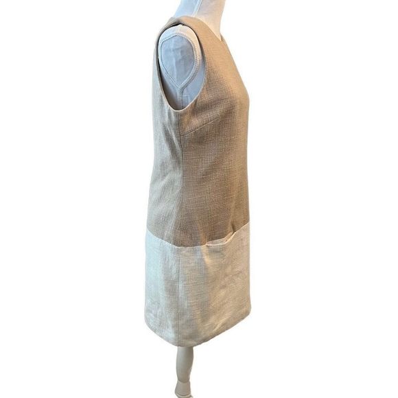 Michael Kors 60's Inspired Mini Sheath Dress Color Block With 2 Pockets - Picture 3 of 16